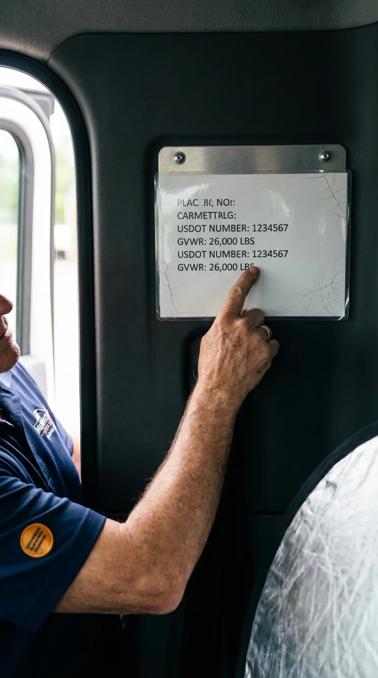 USDOT licensing placard verification in Francestown